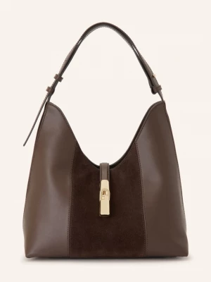 Obrázek produktu Furla Vaková Kabelka Goccia Medium tmavě hnědá / zlatá