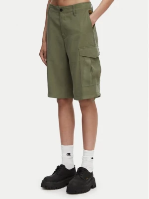Obrázek produktu G-Star Raw Šortky z materiálu Bermuda Cargo D29016-D522 Tmavě zelená Relaxed Fit