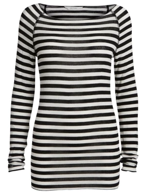Obrázek produktu Gai+Lisva Tričko 'Amalie Stripe' černá / offwhite
