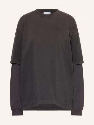 Obrázek produktu Ganni Oversized Tričko S Dlouhým Rukávem tmavě šedá