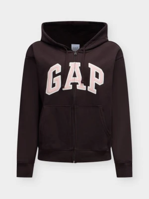 Obrázek produktu GAP Mikina 'HERITAGE' tmavě hnědá / starorůžová / bílá