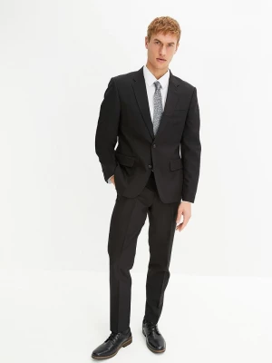Obrázek produktu Garnitur slim fit (komplet 4-częściowy): marynarka, spodnie, koszula, krawat BonPrix czarny