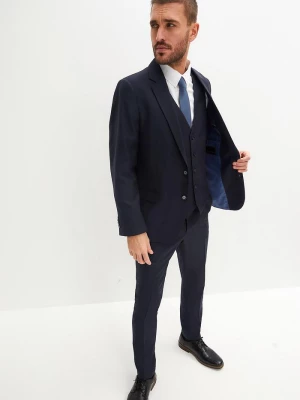 Obrázek produktu Garnitur z kamizelką i krawatem (4 części), slim fit BonPrix niebieski