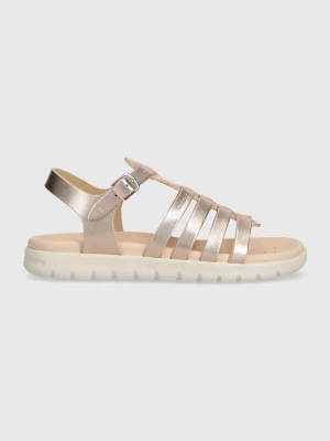 Obrázek produktu Geox Dětské kožené sandály Geox SANDAL SOLEIMA zlatá