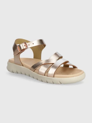 Obrázek produktu Geox Dětské kožené sandály Geox SANDAL SOLEIMA zlatá