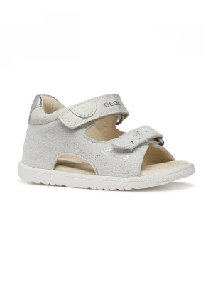 Obrázek produktu Geox Dětské semišové sandály Geox SANDAL MACCHIA stříbrná