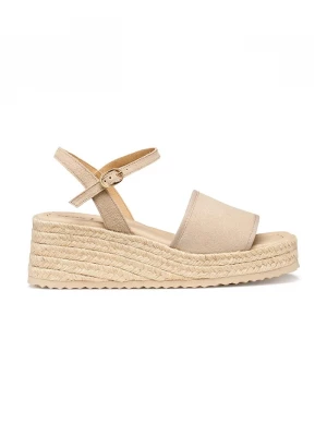 Obrázek produktu Geox espadrily na klínku dámské kožené D ALEMERIA béžová
