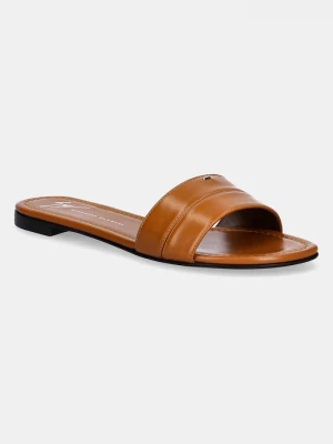 Obrázek produktu Giuseppe Zanotti Kožené pantofle Giuseppe Zanotti Baddy hnědá
