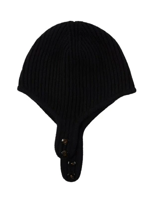 Obrázek produktu GOBI Cashmere Čepice 'Knitted Aviator Cap' černá