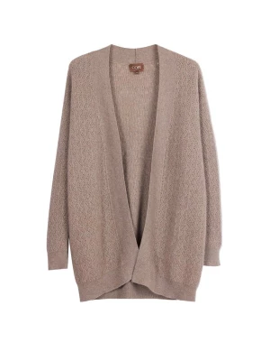 Obrázek produktu GOBI Cashmere Kardigan 'Ajour Knit Open-Front Cashmere Cardigan' šedobéžová
