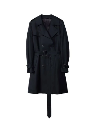 Obrázek produktu GOBI Cashmere Přechodný kabát 'Women's Double Breasted Cashmere Trench Coat' černá