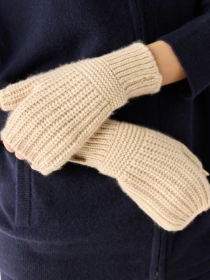 Obrázek produktu GOBI Cashmere Rukavice s krátkými prsty 'Rib-Knit Cashmere Gloves' béžová