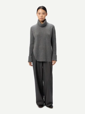 Obrázek produktu GOBI Cashmere Svetr 'Cashmere Sweater with Detachable Collar' šedý melír