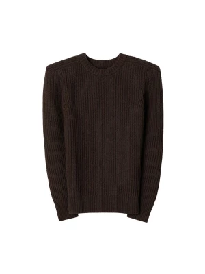 Obrázek produktu GOBI Cashmere Svetr 'Sculpted-Shoulder Cashmere Sweater' tmavě hnědá