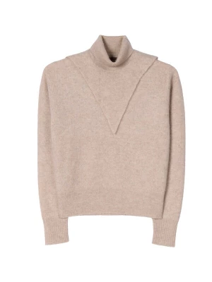 Obrázek produktu GOBI Cashmere Svetr 'Women's Dual-Collar Cashmere Sweater' světle béžová
