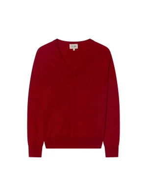 Obrázek produktu GOBI Cashmere Svetr 'Women's Timeless Cashmere V-Neck Sweater' tmavě červená