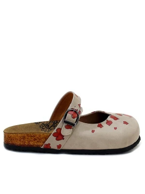 Obrázek produktu Goby Pantofle 'Women Calceo Beige Clogs CAL2210 with hearts and dog' béžová