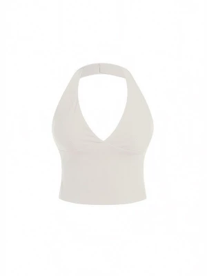 Obrázek produktu GOD SAVE QUEENS Sportovní top 'Second Skin Studio Halter Top' slonová kost