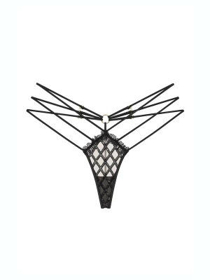 Obrázek produktu GOD SAVE QUEENS Tanga 'Valentina G-String' černá
