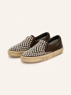 Obrázek produktu Golden Goose Nazouvací Tenisky Vce S Cvočky tmavě hnědá / stříbrná / černá