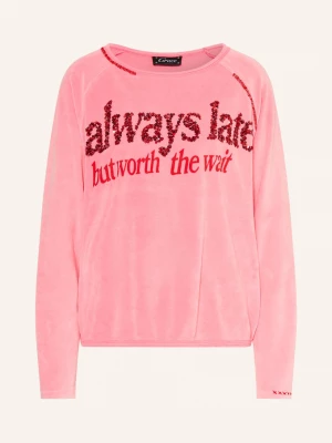 Obrázek produktu Grace Mikina Nickishirt Always Late S Flitry růžová / tmavě červená / červená