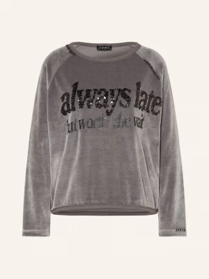 Obrázek produktu Grace Mikina Nickishirt Always Late S Flitry tmavě šedá / černá
