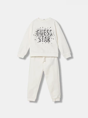 Obrázek produktu Guess Bavlněná tepláková souprava pro miminka Guess 2-pack béžová