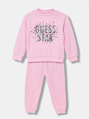 Obrázek produktu Guess Bavlněná tepláková souprava pro miminka Guess 2-pack růžová