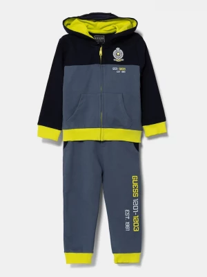 Obrázek produktu Guess Bavlněná tepláková souprava pro miminka Guess modrá