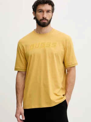 Obrázek produktu Guess Bavlněné tričko Guess GUSTAVE žlutá
