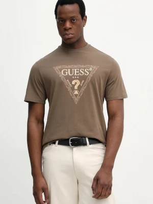 Obrázek produktu Guess Bavlněné tričko Guess hnědá