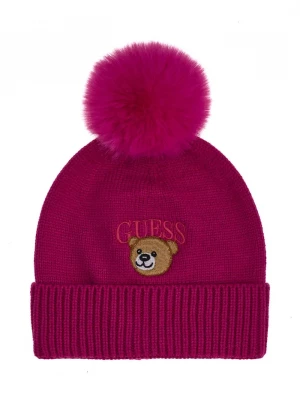 Obrázek produktu Guess čepice s bambulí dětská s viskózou růžová