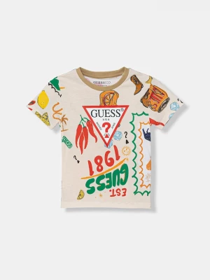 Obrázek produktu Guess Dětské bavlněné tričko Guess béžová
