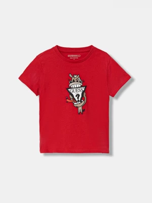 Obrázek produktu Guess Dětské bavlněné tričko červená