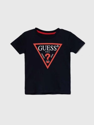 Obrázek produktu Guess Dětské bavlněné tričko námořnická modř