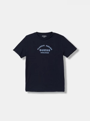 Obrázek produktu Guess Dětské bavlněné tričko Guess námořnická modř