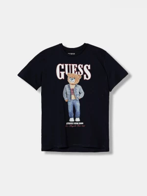 Obrázek produktu Guess Dětské bavlněné tričko Guess námořnická modř