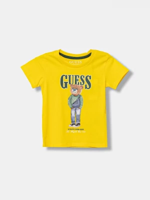 Obrázek produktu Guess Dětské bavlněné tričko Guess žlutá