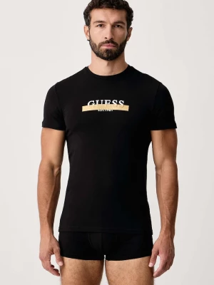 Obrázek produktu Guess dvoudílné pyžamo pánské bavlněné elastanem černá