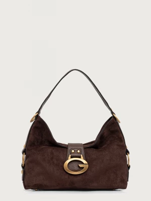 Obrázek produktu Guess hobo kabelka dámská z imitace semiše CAMDEN hnědá