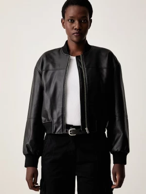 Obrázek produktu Guess Jeans bomber dámský z imitace kůže černá