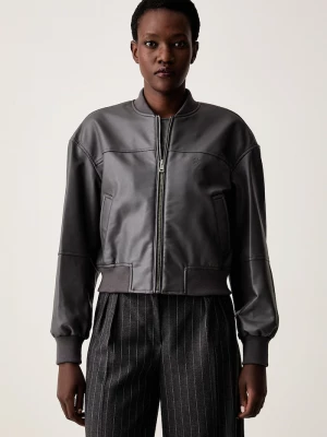 Obrázek produktu Guess Jeans bomber dámský z imitace kůže šedá