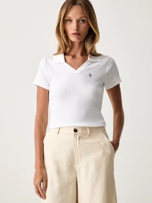 Obrázek produktu Guess Jeans polo dámské bavlněné s elastanem bílá