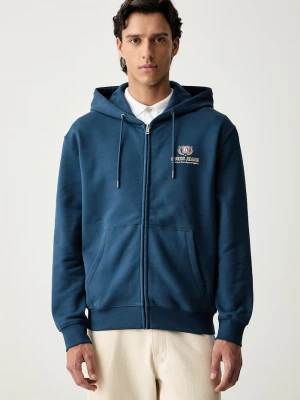 Obrázek produktu Guess Jeans rozepínací mikina kapucí pánská bavlněná modrá