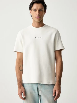 Obrázek produktu Guess Jeans tričko pánské bavlnou béžová
