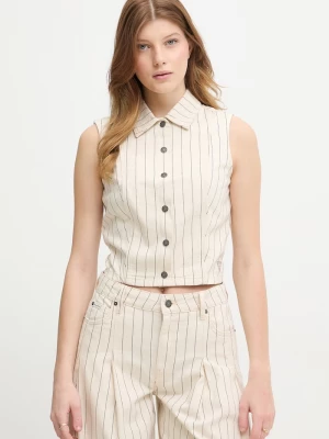 Obrázek produktu Guess Jeans vesta dámská bavlněná béžová