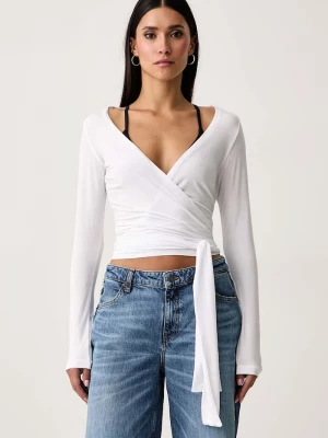 Obrázek produktu Guess Jeans zavinovací halenka dámská s modalem bílá