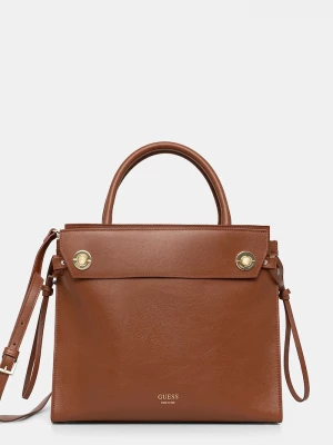 Obrázek produktu Guess Kožená kabelka Guess BIANCA hnědá