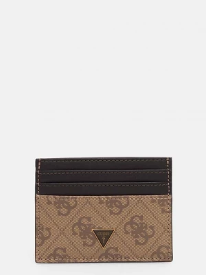 Obrázek produktu Guess Kožené pouzdro na karty Guess MITO béžová
