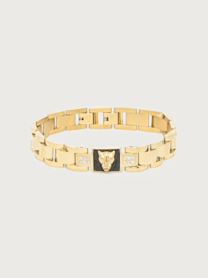 Obrázek produktu Guess náramek pánský z nerezové oceli PANTHER zlatá